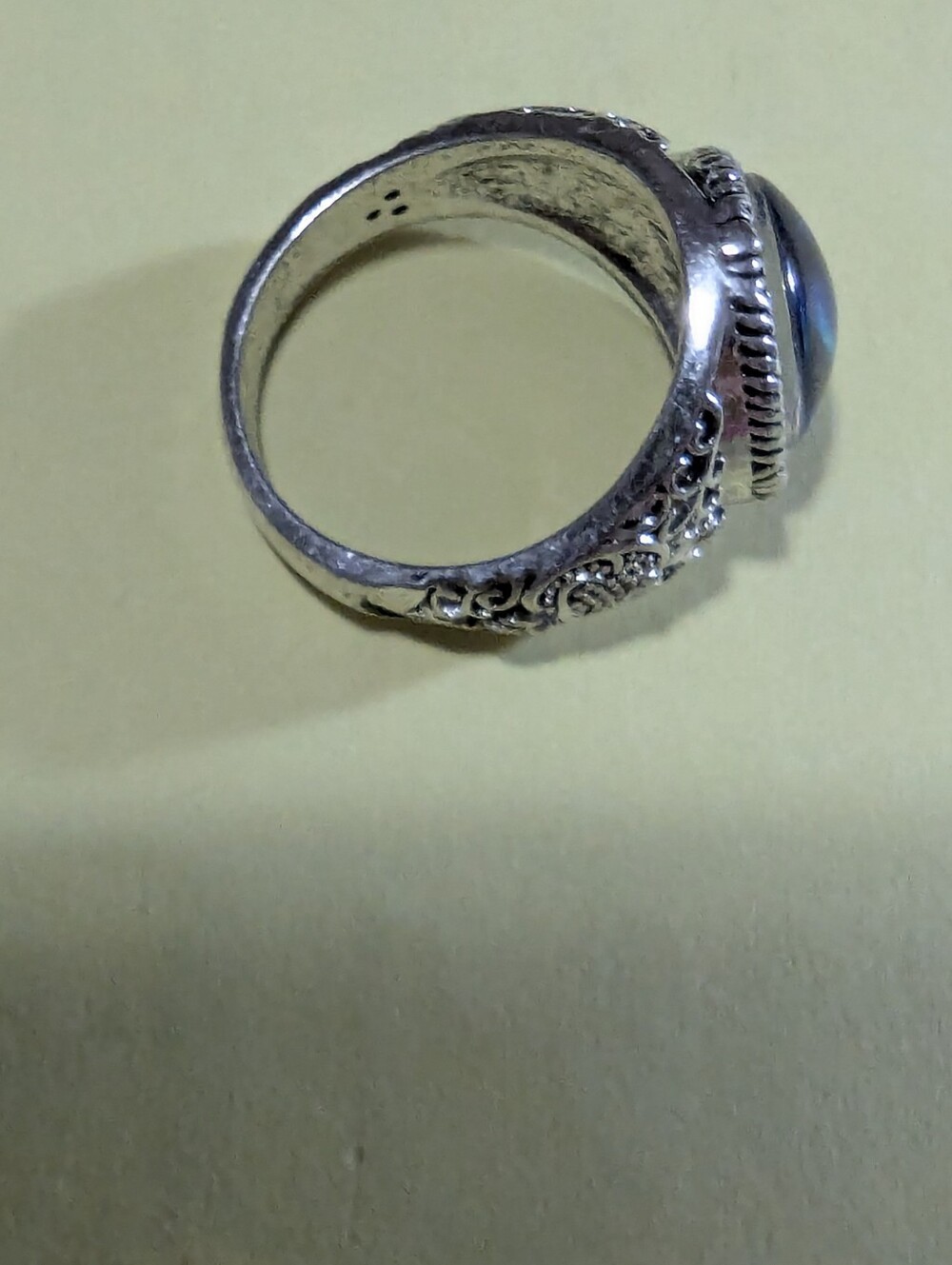 Vintage Evil Eye Ring Hypoallergenic Size 9.5 Unisex - Picture 5 of 16